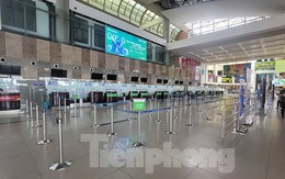 Hình ảnh sân bay Nội Bài 'cửa đóng, then cài' tránh bão số 1 đổ bộ