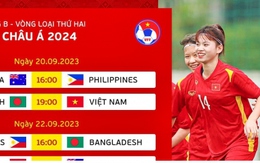 Lịch thi đấu U17 nữ Việt Nam tại vòng loại U17 nữ châu Á 2024