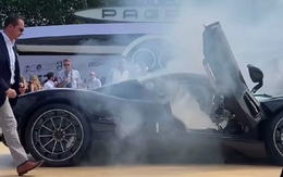Siêu xe Pagani Utopia bất ngờ bốc khói tại sự kiện ở Monterey