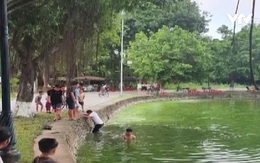 Hà Nội: Lái xe taxi cứu sống hai cháu nhỏ rơi xuống hồ nước