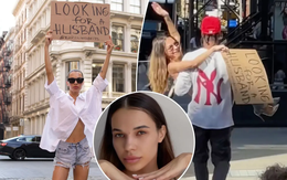 Cầm bảng "tuyển chồng" đi khắp phố, cô nàng TikToker nhận cái kết không ngờ, tìm được chồng thật