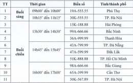 Sáng nay, đấu giá lại 11 biển số xe ô tô, người đã rút cọc có thể tiếp tục tham gia