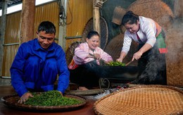 Cận cảnh quy trình sản xuất "thủ công" chè xanh Đinh Bát Tiên đặc sản Long Cốc (Phú Thọ)