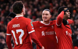 Liverpool thắng 'hú hồn' Fulham tại Cúp Liên đoàn