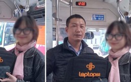 Nhân viên xe buýt trả lại laptop cho nữ sinh để quên