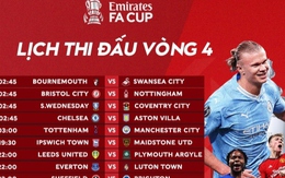 Lịch thi đấu vòng 4 Cúp FA: Tottenham đại chiến Man City, Liverpool và MU dễ thở