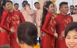 Mẹ vợ phản ứng bất ngờ khi thấy Quang Hải hôn Chu Thanh Huyền