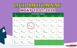 Lịch âm 10/1 - Âm lịch hôm nay 10/1 chính xác nhất - lịch vạn niên 10/1/2024