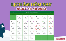 Lịch âm 18/10 - Âm lịch hôm nay 18/10 chính xác nhất - lịch vạn niên 18/10/2024