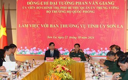 Đại tướng Phan Văn Giang làm việc với tỉnh Sơn La