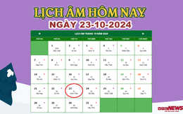 Lịch âm 23/10 - Âm lịch hôm nay 23/10 chính xác nhất - lịch vạn niên 23/10/2024