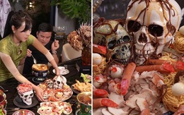 Bùng nổ tranh cãi về bàn ăn Halloween gây khiếp sợ của “phú bà" nổi tiếng Hà thành: Các con tuyên bố 1 điều