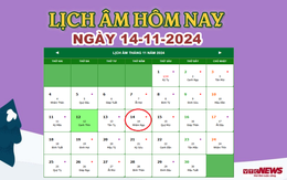 Lịch âm 14/11 - Âm lịch hôm nay 14/11 chính xác nhất - lịch vạn niên 14/11/2024