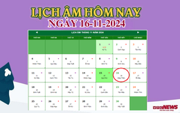 Lịch âm 16/11 - Âm lịch hôm nay 16/11 chính xác nhất - lịch vạn niên 16/11/2024