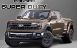 Ford Ranger Super Duty lộ mâm khủng hơn bản thường, sức kéo 4,5 tấn ngang F-150, dễ dùng máy V6 như bản Raptor