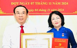 Trao Huy hiệu 45 năm tuổi Đảng tặng nguyên Phó Chủ tịch nước Đặng Thị Ngọc Thịnh