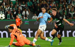 Champions League: "Quái kiệt" Gyokeres lập hat-trick, Sporting vùi dập Man City