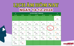 Lịch âm 14/12 - Âm lịch hôm nay 14/12 chính xác nhất - lịch vạn niên 14/12/2024