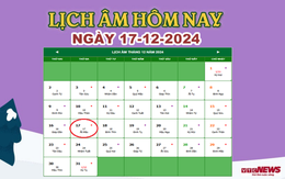 Lịch âm 17/12 - Âm lịch hôm nay 17/12 chính xác nhất - lịch vạn niên 17/12/2024