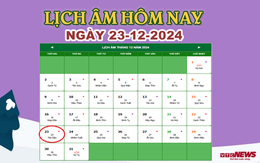 Lịch âm 23/12 - Âm lịch hôm nay 23/12 chính xác nhất - lịch vạn niên 23/12/2024