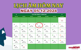 Lịch âm 5/12 - Âm lịch hôm nay 5/12 chính xác nhất - lịch vạn niên 5/12/2024