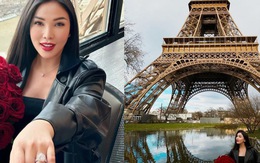 Quỳnh Thư khoe nhẫn kim cương khủng, được bạn trai cầu hôn trên tháp Eiffel sau 1 năm yêu