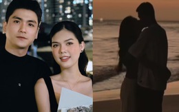 Hậu công khai tình cảm, diễn viên Ngọc Trinh khoe khoảnh khắc "khoá môi" bạn trai trên bãi biển