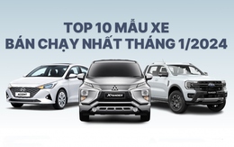 Top 10 mẫu xe bán chạy nhất tháng 1/2024: Quán quân năm 2023 tiếp tục dẫn dầu