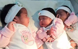 Ca sinh ba siêu hiếm: Mẹ mang thai tự nhiên, sinh 3 bé gái giống hệt nhau
