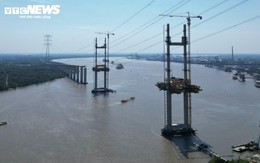 Cận cảnh dự án cầu vượt sông lớn nhất cao tốc Bến Lức - Long Thành