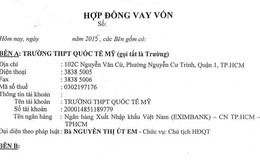 Phụ huynh tiết lộ hợp đồng cho trường quốc tế ở TP.HCM vay 2,6 tỷ đồng: Nội dung cụ thể bên trong có những gì?