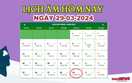 Lịch âm 29/3 - Âm lịch hôm nay 29/3 chính xác nhất - lịch vạn niên 29/3/2024