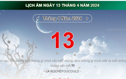 Lịch âm hôm nay - Xem lịch âm ngày 13/4