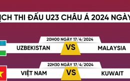 Lịch thi đấu và trực tiếp U23 châu Á 2024 hôm nay 17/4: U23 Việt Nam ra trận