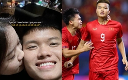 Lộ ảnh tiền đạo U23 Việt Nam được bạn gái thơm má cực tình ngay trước trận với U23 Kuwait tại VCK U23 châu Á