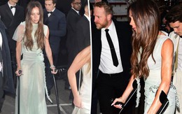 Victoria Beckham diện váy xuyên thấu, chống nạng ở sinh nhật 50 tuổi