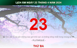 Lịch âm hôm nay - Xem lịch âm ngày 23/4