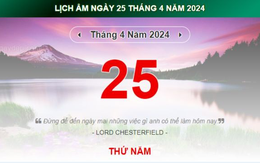 Lịch âm hôm nay - Xem lịch âm ngày 25/4