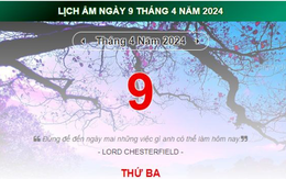 Lịch âm hôm nay - Xem lịch âm ngày 9/4