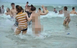 Thực hư hình ảnh nữ du khách khoả thân tắm biển Sầm Sơn, công an vào cuộc