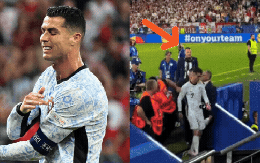 Bắt trọn khoảnh khắc Ronaldo bị CĐV quá khích tấn công, suýt đạp trúng người sau trận đấu thảm họa ở Euro 2024