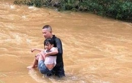 Thanh niên dũng cảm lao xuống dòng nước chảy xiết cứu bé gái
