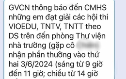 Xôn xao đoạn tin nhắn phụ huynh "phốt" trường nghỉ hè mới trao giấy khen cho học sinh đạt giải cao, còn yêu cầu đến thư viện lấy