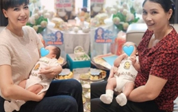 Mẹ vợ U50 trẻ đẹp của Đoàn Văn Hậu rạng rỡ bế cháu ngoại, Doãn Hải My được khen EQ cao khi ứng xử với bố mẹ chồng