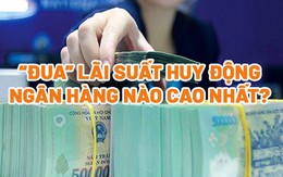 ‘Đua’ lãi suất huy động, ngân hàng nào cao nhất?