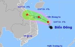 Áp thấp nhiệt đới hướng vào khu vực Đà Nẵng - Quảng Ngãi