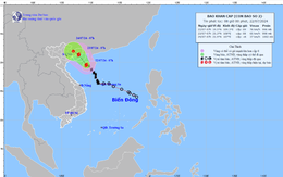 Bão số 2 đi vào vịnh Bắc Bộ trong 24 giờ tới, miền Bắc mưa to
