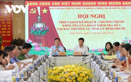 Kiểm tra công tác phòng chống tham nhũng, tiêu cực tại Bình Phước