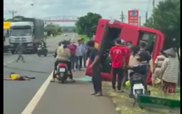 Đập kính cứu các nạn nhân trên xe khách bị lật nghiêng: Camera hé lộ một phần nguyên nhân