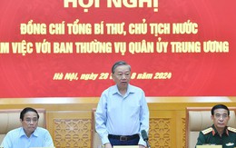 Tổng Bí thư, Chủ tịch nước Tô Lâm làm việc với Ban Thường vụ Quân ủy Trung ương